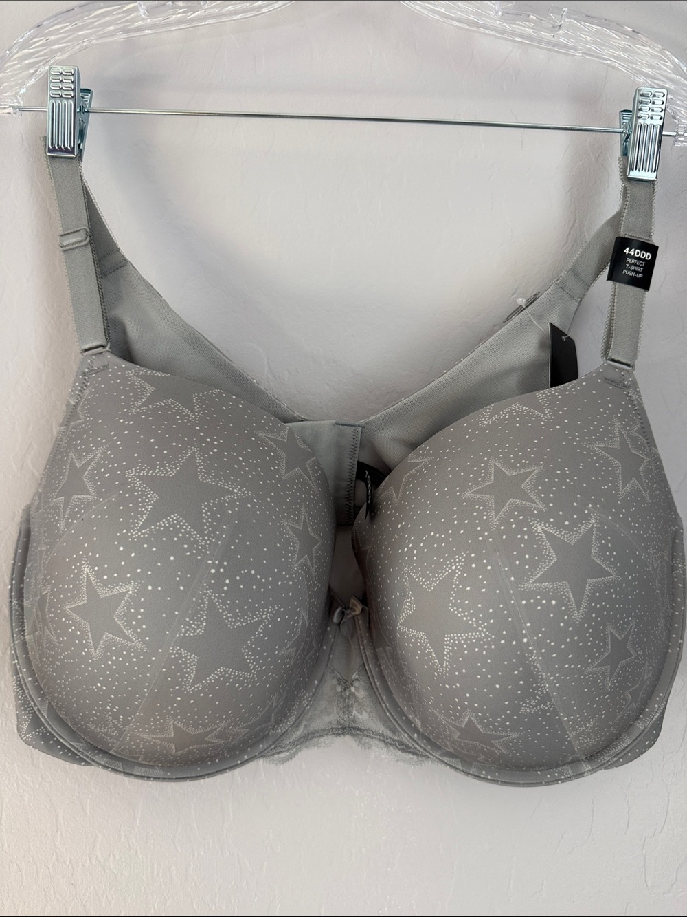 torrid Gray Star-Print Full Coverage Bra